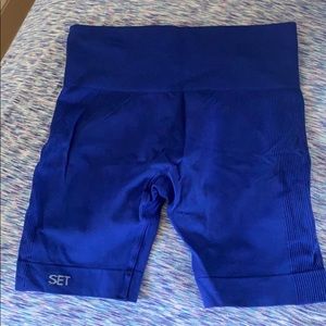 royal blue set active shorts